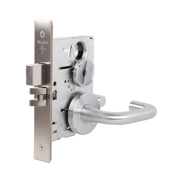Storeroom Mortise Lock, Sutro Lever, Napa Escutcheon, Satin Stainless Steel